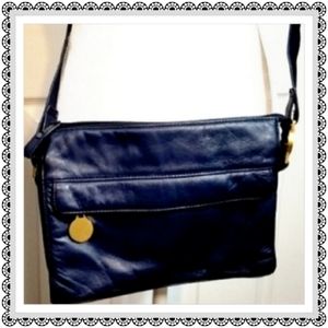 {Jennifer Moore} Vintage navy blue shoulder bag